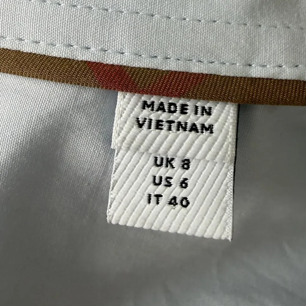 ❗️Sale ends 4-14 Burberry Pale Blue Button-Front Tie-Waist Shirt Dress 6 - Picture 6 of 9